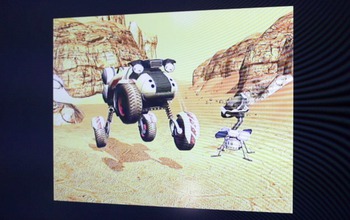 screenshot from the Mars Rover video game